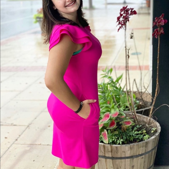 Fuchsia Cocktail Dress - Picture 2 of 2